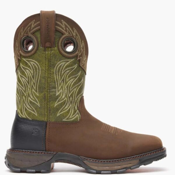 A right profile facing Durango Maverick XP Waterproof Western Pull-On Work Boot.