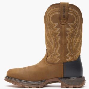 A left profile facing Durango Maverick XP Waterproof Western Steel Toe Pull-On Work Boot.
