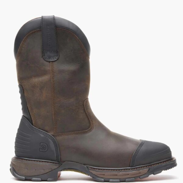 A right profile facing Durango Maverick XP Waterproof Western Steel Toe Pull-On Work Boot.