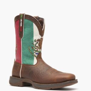 A 3/4 turned Durango Rebel Mexico Flag Western Boot.