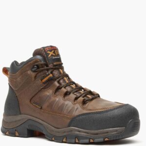 A 3/4 turned Durango Renegade XP Waterproof Timber Brown Alloy Toe Hiker.