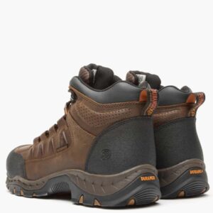 A look at the backs and heels of a pair of Durango Renegade XP Waterproof Timber Brown Alloy Toe Hikers.