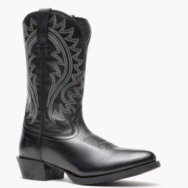 A 3/4 turned Durango Shyloh Black Western Boot.