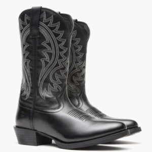 A 3/4 turned pair of Durango Shyloh Black Western Boots.