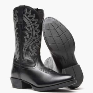 A 3/4 turned pair of Durango Shyloh Black Western Boots.