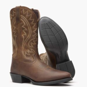 A 3/4 turned pair of Durango Shyloh Brown Western Boots.