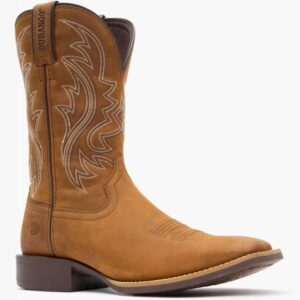 A 3/4 turned Durango Shyloh Saddle Brown Western Boot.