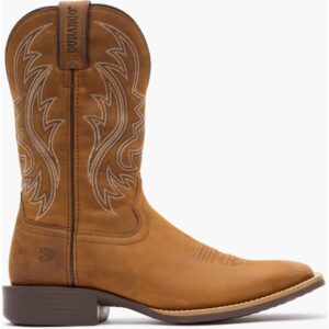A right profile facing Durango Shyloh Saddle Brown Western Boot.
