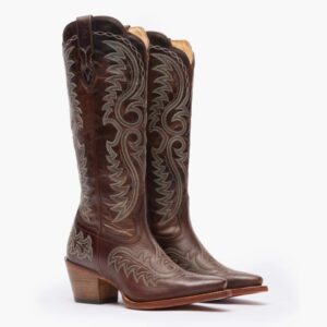 A 3/4 turned pair of Durango Women's Crush Tall Western Boots.