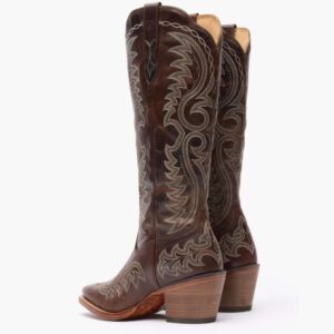 A look at the backs and heels of a pair of Durango Women's Crush Tall Western Boots.