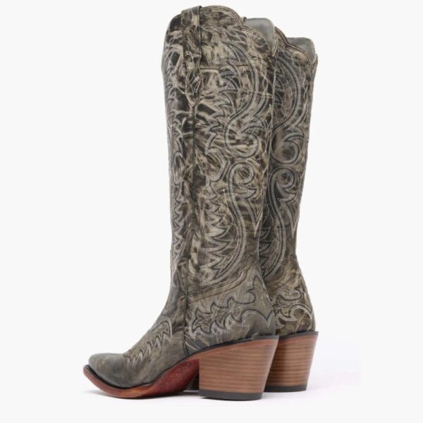 A look at the backs and heels of a pair of Durango Women's Crush Tall Western Boots.