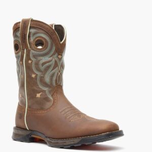 A 3/4 turned Durango Maverick Women's Waterproof Pull-On Work Boot.