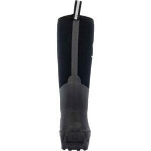 A look at the back and heel of a Muck Men's Arctic Sport Steel Toe Insulated Pull-On Boot.