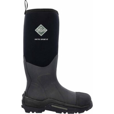A right profile facing Muck Men's Arctic Sport Steel Toe Insulated Pull-On Boot.