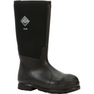 A 3/4 turned Muck Men's Chore Classic Pull-On Work Boot.