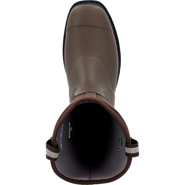 An overhead look at a Muck Men's Chore Mid Western Pull-On Work Boot.