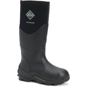 A 3/4 turned Muck Men's Muckmaster Tall Rubber Boot.