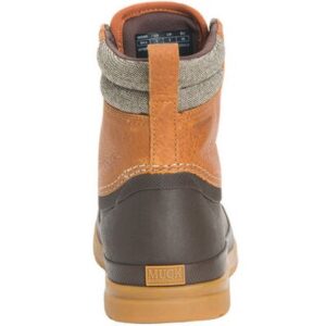A look at the back and heel of a Muck Women's Originals Leather Duck Boot.