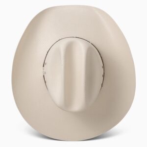 A look at the crown of a Resistol 10X Kingman Straw Cowboy Hat.