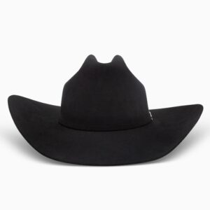 A front-facing look at the Resistol 20X Black Gold 72 Profile Cowboy Hat.