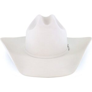 A front-facing look at the Resistol 20X Tarrant Silver Belly Cowboy Hat.