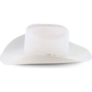 A profile look at the Resistol 20X Tarrant Silver Belly Cowboy Hat.