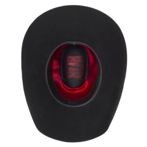 A shot of the underbrim on a Resistol 3X 9th Round Black - Cody Johnson Cowboy Hat.