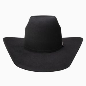 A front-facing look at the Resistol 3X Pay Window Black - Tuff Hedeman Cowboy Hat.