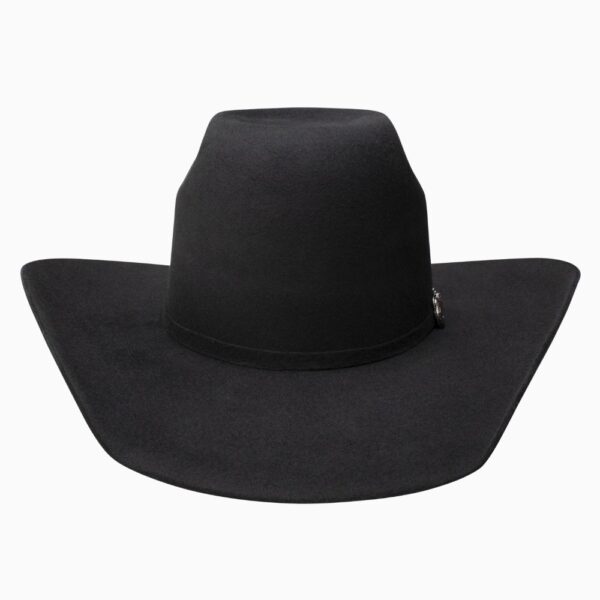 A front-facing look at the Resistol 3X Pay Window Black - Tuff Hedeman Cowboy Hat.