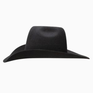 A profile look at the Resistol 3X Pay Window Black - Tuff Hedeman Cowboy Hat.