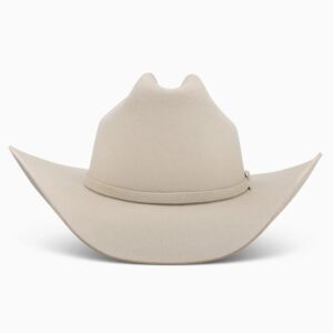 A front-facing look at the Resistol 3X Tucker Bone Cowboy Hat.