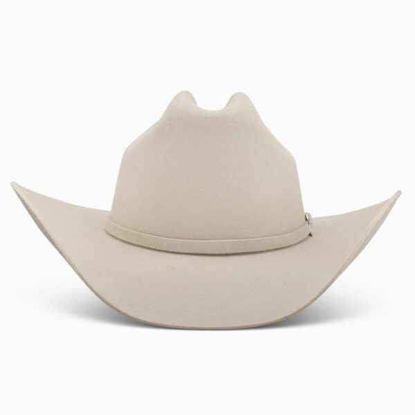 A front-facing look at the Resistol 3X Tucker Bone Cowboy Hat.