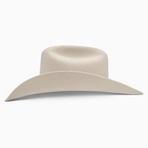 A profile look at the Resistol 3X Tucker Bone Cowboy Hat.