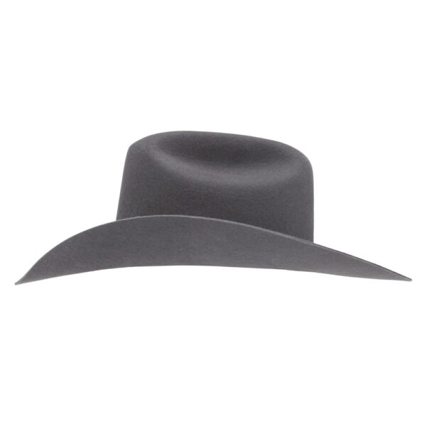 A profile look at the Resistol 3X Tucker Granite Cowboy Hat.