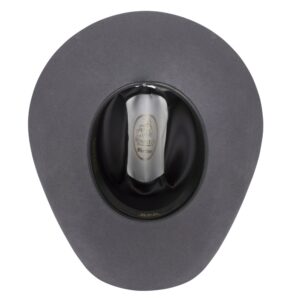 A shot of the underbrim on a Resistol 3X Tucker Granite Cowboy Hat.