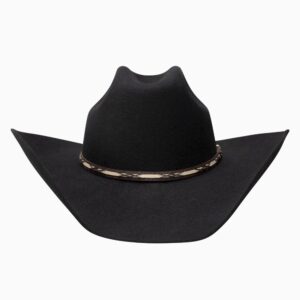 A front-facing look at the Resistol 4X Amarillo Sky Black - Jason Aldean Cowboy Hat.