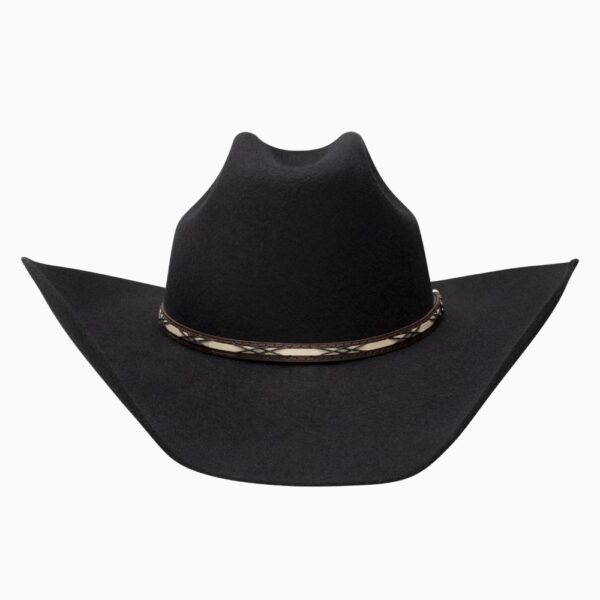 A front-facing look at the Resistol 4X Amarillo Sky Black - Jason Aldean Cowboy Hat.