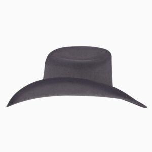 A profile look at the Resistol 4X Rearview Town Granite - Jason Aldean Cowboy Hat.