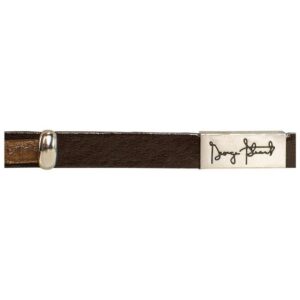 A closeup look at the hatband on a Resistol 6X Black Rock - George Strait Cowboy Hat.