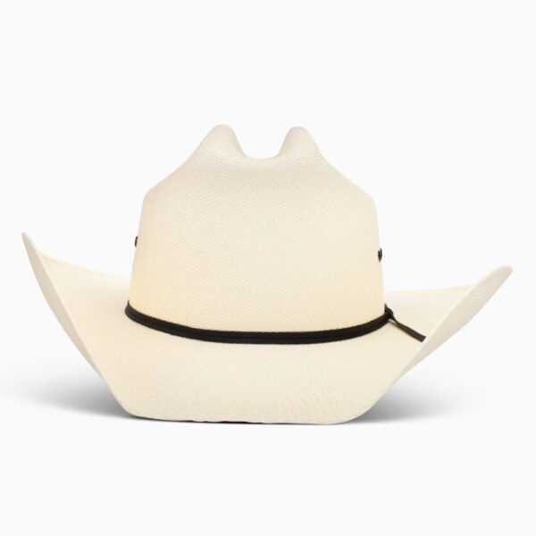 A front-facing look at the Resistol 7X Denison Black Cowboy Hat.