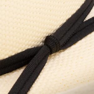 A closeup look at the hatband on a Resistol 7X Denison Cowboy Hat.