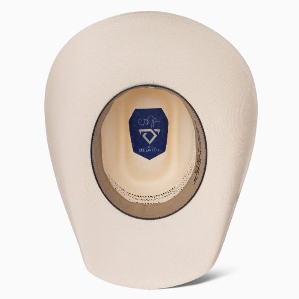 A shot of the underbrim on a Resistol Cojo Vaquero - Cody Johnson Cowboy Hat.