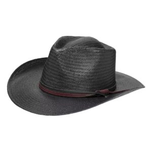 A 3/4 turned Stetson Belgrade Straw Outdoor Hat.
