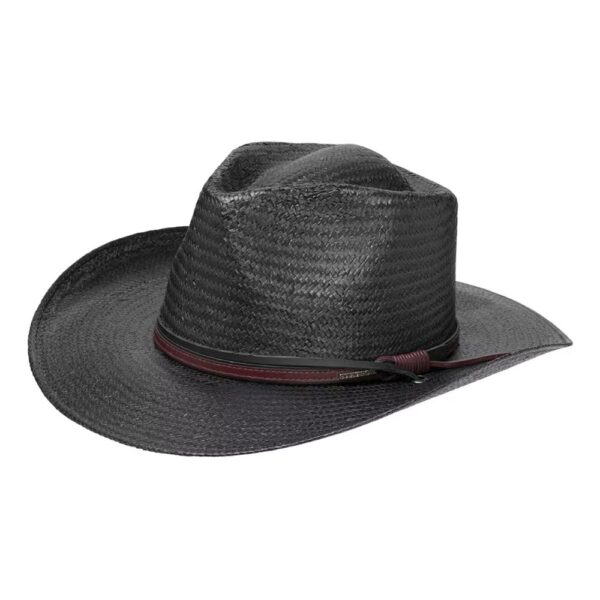 A 3/4 turned Stetson Belgrade Straw Outdoor Hat.