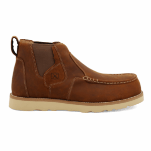 A right profile facing Twisted X Chelsea Wedge Sole Nano Composite Toe Work Boot.