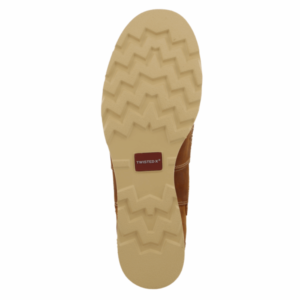 The sole of a Twisted X 4" Chelsea Wedge Sole Nano Composite Toe Work Boot.