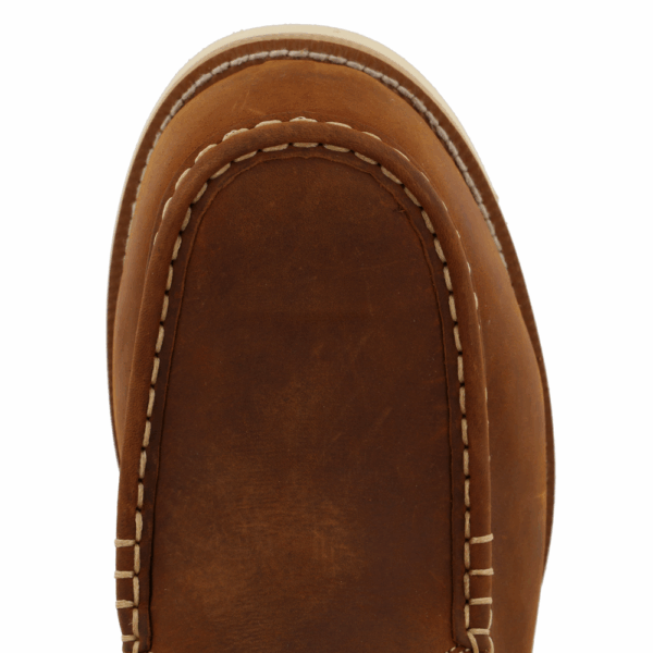 The toe shape of a Twisted X 4" Chelsea Wedge Sole Nano Composite Toe Work Boot.