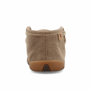 A look at the back and heel of a Twisted X Infants Chukka Driving Moc Casual Shoe.