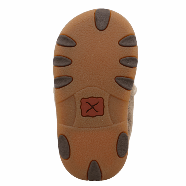 The sole of a Twisted X Infant's Chukka Driving Moc Casual Shoe.