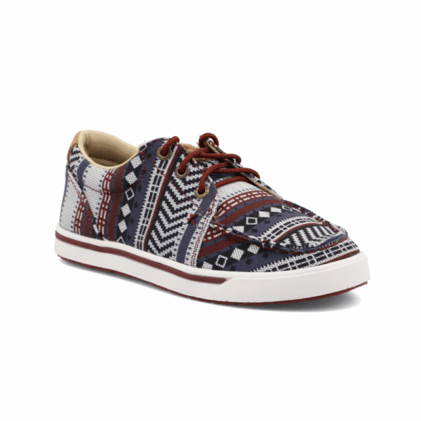 A 3/4 turned Twisted X Kid's Dark Baja Hooey Loper Casual Shoe.